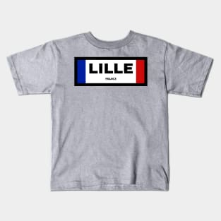 Lille City in French Flag Kids T-Shirt